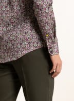 Q1 Manufaktur Hemd Extra Slim Fit, Farbe: LILA/ OLIV/ GRAU (Bild 1)