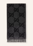 GUCCI Cashmere scarf CANVY , Color: BLACK/ DARK GRAY (Image 1)