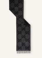GUCCI Cashmere scarf CANVY , Color: BLACK/ DARK GRAY (Image 1)