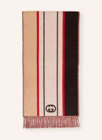 GUCCI Schal, Farbe: DUNKELBRAUN/ ROT/ CREME (Bild 1)