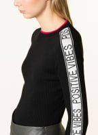 ONE MORE STORY Pullover mit Galonstreifen, Farbe: SCHWARZ (Bild 1)