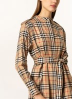 BURBERRY Shirt dress AURELIA, Color: LIGHT BROWN/ BLACK/ RED (Image 1)