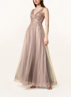 unique Evening dress with sequin trim and stole, Color: ROSE (Image 1)
