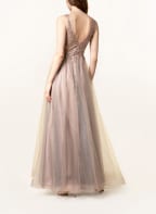 unique Evening dress with sequin trim and stole, Color: ROSE (Image 1)