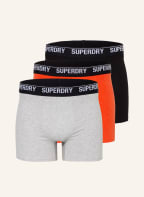 Superdry 3er-Pack Boxershorts, Farbe: HELLGRAU/ SCHWARZ/ ORANGE (Bild 1)