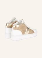MICHAEL KORS High-top sneakers with glitter thread, Color: 740 PALE GOLD (Image 1)