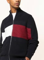 TOMMY HILFIGER Strickjacke, Farbe: DUNKELBLAU/ DUNKELROT/ CREME (Bild 1)