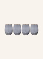 ladelle Set of 4 drinking glasses, Color: DARK BLUE/ GOLD (Image 1)