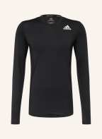 adidas Longsleeve TECHFIT mit Mesh-Einsätzen, Farbe: SCHWARZ (Bild 1)