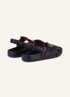 TORY BURCH Sandals KILTIE, Color: DARK BLUE/ BROWN (Image 1)