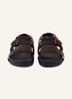TORY BURCH Sandals KILTIE, Color: DARK BLUE/ BROWN (Image 1)