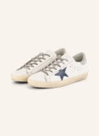 GOLDEN GOOSE Sneaker SUPER-STAR, Farbe: WEISS/ DUNKELBLAU/ SILBER (Bild 1)