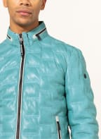 MILESTONE Lederjacke AVERSA mit DUPONT™ SORONA®-Isolierung, Farbe: TÜRKIS (Bild 1)