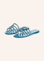 GIUSEPPE ZANOTTI DESIGN Pantoletten NUVÒROLL mit Schmucksteinbesatz, Farbe: NEONBLAU (Bild 1)