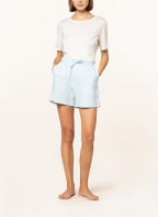 darling harbour Lounge shorts with linen, Color: LIGHT BLUE (Image 1)