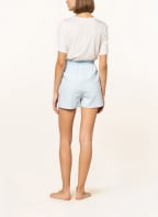 darling harbour Lounge shorts with linen, Color: LIGHT BLUE (Image 1)