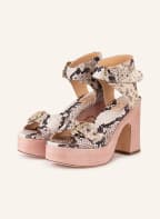 AGL Plateau-Sandalen, Farbe: SCHWARZ/ HELLGRAU/ HELLROSA (Bild 1)