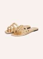 JIMMY CHOO Pantoletten HAZAL mit Perlenbesatz, Farbe: GOLD (Bild 1)