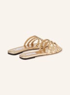 JIMMY CHOO Pantoletten HAZAL mit Perlenbesatz, Farbe: GOLD (Bild 1)