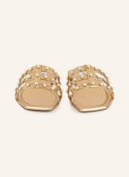 JIMMY CHOO Pantoletten HAZAL mit Perlenbesatz, Farbe: GOLD (Bild 1)