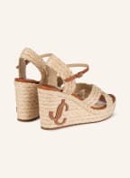 JIMMY CHOO Wedges DELLENA 100, Farbe: HELLBRAUN/ COGNAC (Bild 1)