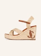 JIMMY CHOO Wedges DELLENA 100, Farbe: HELLBRAUN/ COGNAC (Bild 1)
