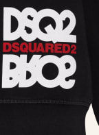 DSQUARED2 Bluza z kapturem, Kolor: CZARNY/ BIAŁY/ CZERWONY (Obrazek 1)