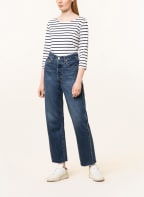 darling harbour Shirt with 3/4 sleeve, Color: DARK BLUE/ WHITE (Image 1)