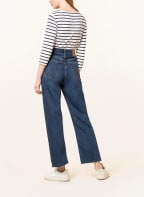 darling harbour Shirt with 3/4 sleeve, Color: DARK BLUE/ WHITE (Image 1)