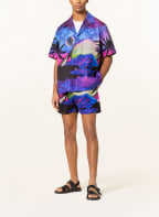 VALENTINO Resort shirt comfort fit, Color: DARK BLUE/ NEON PINK/ OLIVE (Image 1)