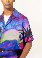 VALENTINO Resort shirt comfort fit, Color: DARK BLUE/ NEON PINK/ OLIVE (Image 1)