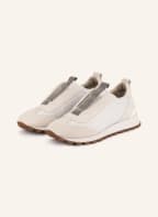BRUNELLO CUCINELLI Sneaker mit Schmucksteinbesatz, Farbe: CREME (Bild 1)