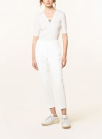 BRUNELLO CUCINELLI T-Shirt mit Schmucksteinbesatz, Farbe: ECRU (Bild 1)