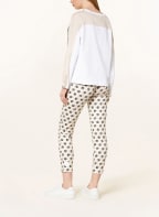 MARC CAIN Longsleeve im Materialmix, Farbe: 100 WHITE (Bild 1)
