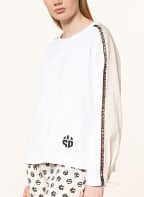 MARC CAIN Longsleeve im Materialmix, Farbe: 100 WHITE (Bild 1)