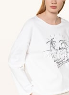 MARC CAIN Sweatshirt mit Schmucksteinbesatz , Farbe: 100 WHITE (Bild 1)