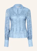 GANNI Blusenshirt mit Lochspitze , Farbe: HELLBLAU (Bild 1)
