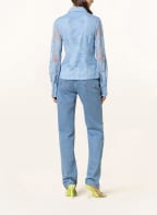 GANNI Blusenshirt mit Lochspitze , Farbe: HELLBLAU (Bild 1)
