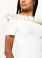 Alexander McQUEEN Kleid mit Volantbesatz, Farbe: CREME (Bild 1)
