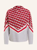 oui Pullover , Farbe: ROT/ DUNKELROT/ HELLGRAU (Bild 1)