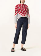 oui Pullover , Farbe: ROT/ DUNKELROT/ HELLGRAU (Bild 1)