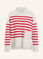oui Pullover , Farbe: HELLGRAU/ ROT (Bild 1)