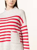 oui Pullover , Farbe: HELLGRAU/ ROT (Bild 1)