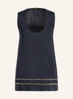 FABIANA FILIPPI Seidentop mit Schmucksteinen, Farbe: BLAU (Bild 1)