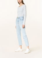 Marc O'Polo Long sleeve shirt, Color: WHITE/ LIGHT BLUE (Image 1)