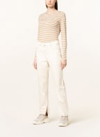 Marc O'Polo Long sleeve shirt, Color: WHITE/ LIGHT BROWN (Image 1)