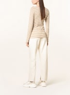 Marc O'Polo Long sleeve shirt, Color: WHITE/ LIGHT BROWN (Image 1)