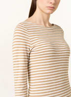Marc O'Polo Long sleeve shirt, Color: WHITE/ LIGHT BROWN (Image 1)