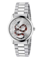 GUCCI Armbanduhr G-TIMELESS, Farbe: SILBER/ DUNKELROT (Bild 1)