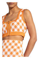BALMAIN Cropped-Top, Farbe: ORANGE/ WEISS (Bild 1)
